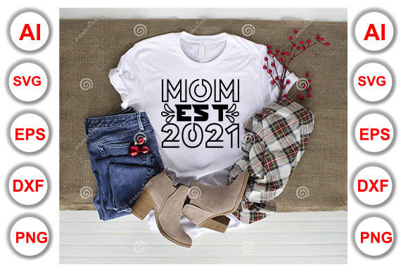Pregnancy Bundle Svg Design, Mom Est 202